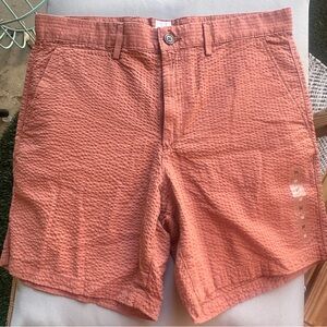 Men’s Gap Rust-Colored Seersucker Shorts – Size 32 – New Without Tags